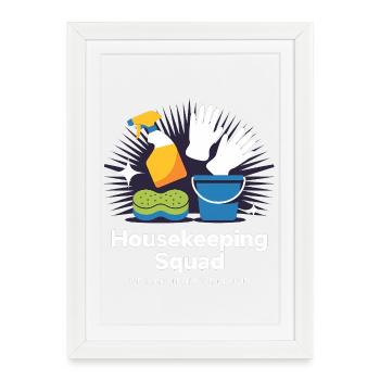 Funny Cleaning Design - Framed poster (27 × 37 cm) - white - Front