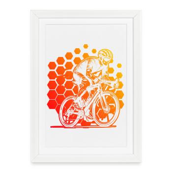 Road Bike Love Clear Look for Road Bike - Affiche encadrée (27 × 37 cm) - blanc - Devant