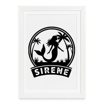 Sirene - Affiche encadrée (27 × 37 cm) - blanc - Devant