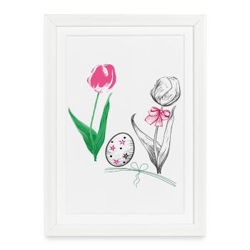 Pâques - Affiche encadrée (27 × 37 cm) - blanc - Devant