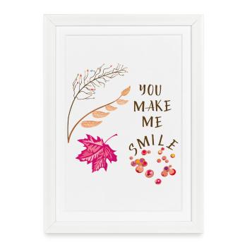 Tu me fais sourire - Affiche encadrée (27 × 37 cm) - blanc - Devant