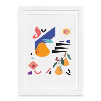 Fruit Pear Fantasy - Framed poster (27 × 37 cm) - white - Front