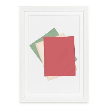 Pastel Paper Stack - Framed poster (27 × 37 cm) - white - Front