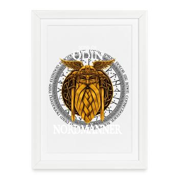 Fils d’Odin - Nordiques - Affiche encadrée (27 × 37 cm) - blanc - Devant