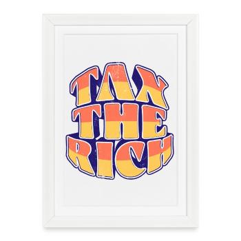 Taxer les riches - Affiche encadrée (27 × 37 cm) - blanc - Devant