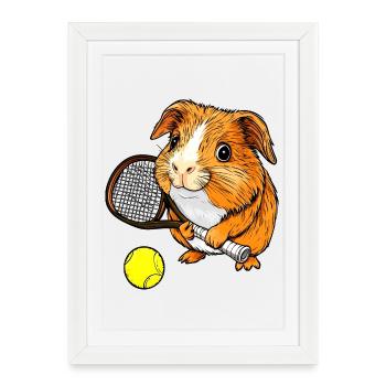 Tennis Cobaye - Affiche encadrée (27 × 37 cm) - blanc - Devant