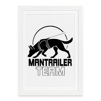 Malinois Mantrailer Team Dog Sport Dogs Wilsigns - Framed poster (27 × 37 cm) - white - Front