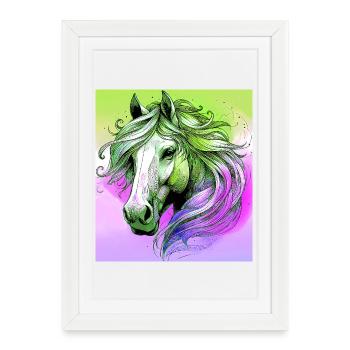 horse - Framed poster (27 × 37 cm) - white - Front