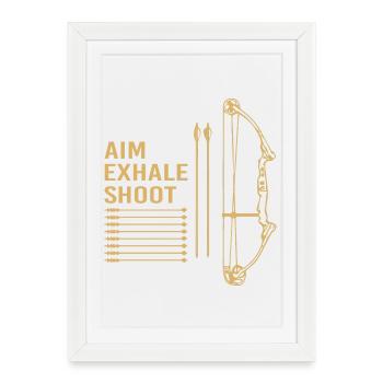 Archer Archery Archery - Framed poster (27 × 37 cm) - white - Front