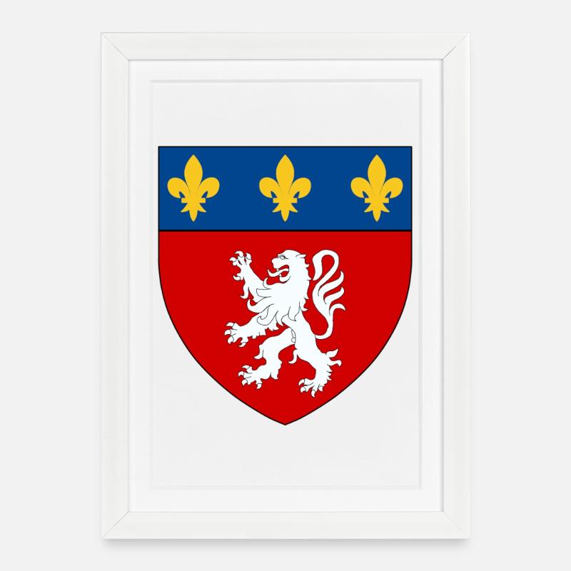 Heraldisches Wappen von Lyon - Gerahmtes Poster (27 × 37 cm) - Weiß