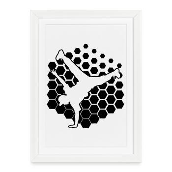 Gift Idea for a Hip Hop Dancer with Breaking - Framed poster (27 × 37 cm) - white - Front