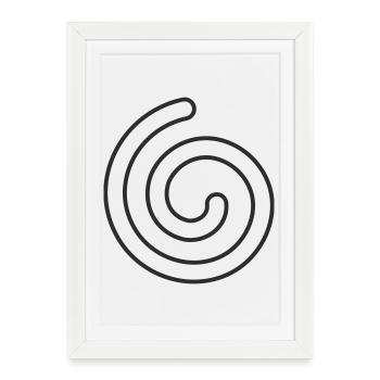 Spiral – symbol of lightness and development - Framed poster (27 × 37 cm) - white - Front