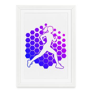 Idée cadeau pour une course à pied - Affiche encadrée (27 × 37 cm) - blanc - Devant