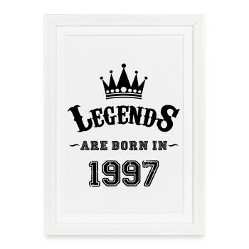 Legends are born in 1997 - Framed poster (27 × 37 cm) - white - Front