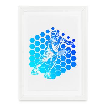 Thème du jeu de pickleball autour de la communauté Pickleball - Affiche encadrée (27 × 37 cm) - blanc - Devant