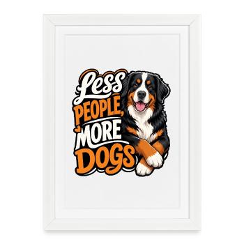 Chien de montagne bernois - Affiche encadrée (27 × 37 cm) - blanc - Devant