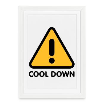 Cool down | Runter kommen - Affiche encadrée (27 × 37 cm) - blanc - Devant
