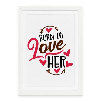 amour - Affiche encadrée (27 × 37 cm) - blanc - Devant