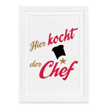 cuire à feu - Affiche encadrée (27 × 37 cm) - blanc - Devant