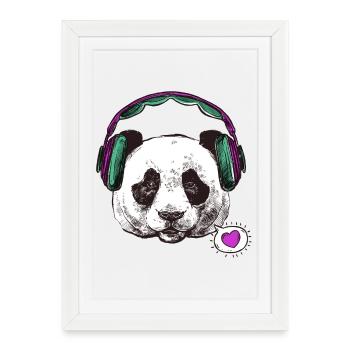 Panda grossesse - Affiche encadrée (27 × 37 cm) - blanc - Devant