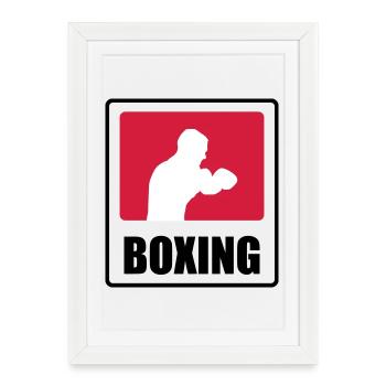 Boxeur - Boxe 🥊 - Affiche encadrée (27 × 37 cm) - blanc - Devant