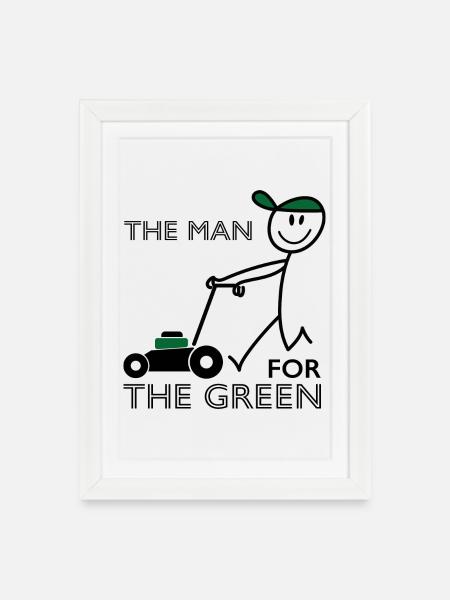Lustige Sprüche für Gärtner - Gerahmtes Poster (27 × 37 cm) - Weiß