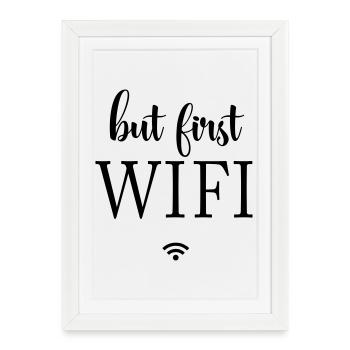 Black Surfaces Minimal Design - Framed poster (27 × 37 cm) - white - Front