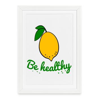 Citron, Santé - Affiche encadrée (27 × 37 cm) - blanc - Devant