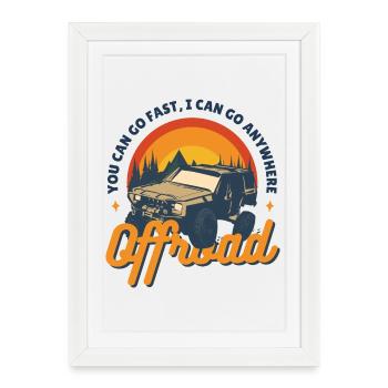 OFF-ROAD - Framed poster (27 × 37 cm) - white - Front