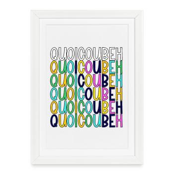 WhatCouBeH Rainbow Grid - Framed poster (27 × 37 cm) - white - Front