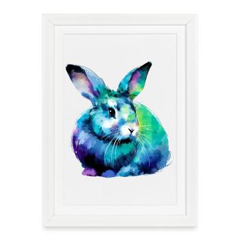 Rabbit - Framed poster (27 × 37 cm) - white - Front