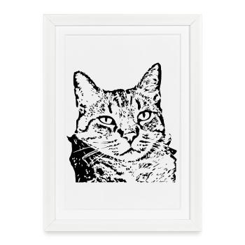Cat Tiger Cat Cat Shirt Gift - Framed poster (27 × 37 cm) - white - Front