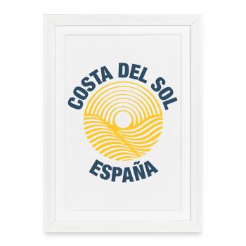Costa del Sol - Affiche encadrée (27 × 37 cm) - blanc - Devant