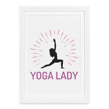 Yoga Girl - Framed poster (27 × 37 cm) - white - Front