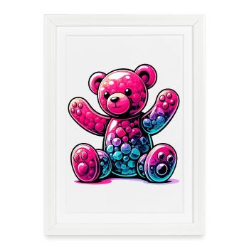 Bear - Framed poster (27 × 37 cm) - white - Front