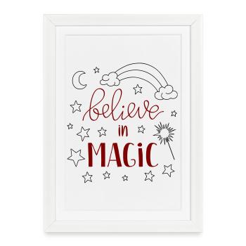believe in Magic - Framed poster (27 × 37 cm) - white - Front
