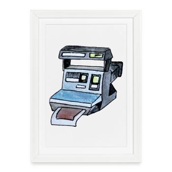 Camera - Framed poster (27 × 37 cm) - white - Front
