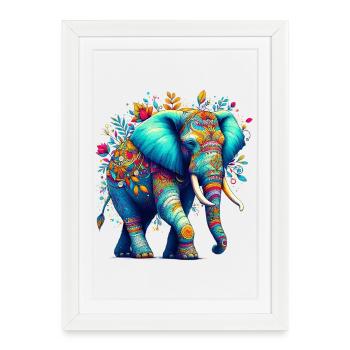 Elephant - Framed poster (27 × 37 cm) - white - Front
