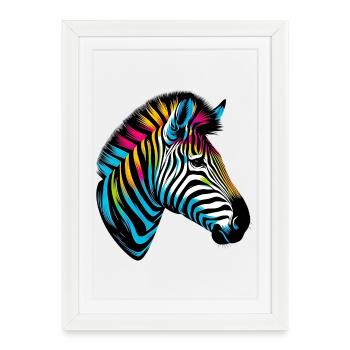 Zèbre - Affiche encadrée (27 × 37 cm) - blanc - Devant