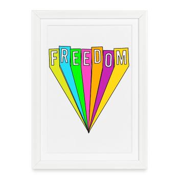 FREEDOM - Affiche encadrée (27 × 37 cm) - blanc - Devant