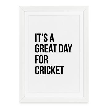 Cricket Cricket Cricket - Affiche encadrée (27 × 37 cm) - blanc - Devant