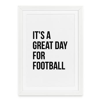 Football Football Football - Affiche encadrée (27 × 37 cm) - blanc - Devant