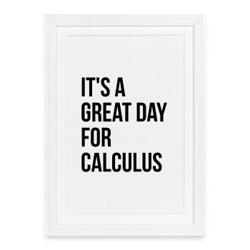 Calcul différentiel Calcul différentiel Calcul - Affiche encadrée (27 × 37 cm) - blanc - Devant