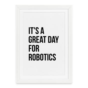 Robotique Robotique Robotique - Affiche encadrée (27 × 37 cm) - blanc - Devant