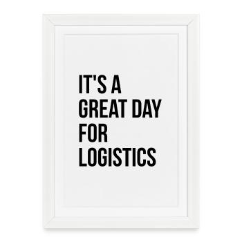 Logistique logistique Logistique - Affiche encadrée (27 × 37 cm) - blanc - Devant