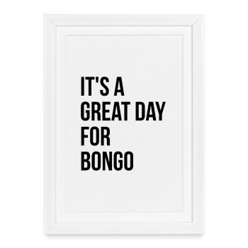 Bongo Bongo Bongo - Framed poster (27 × 37 cm) - white - Front