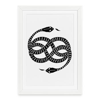 Infinite Black Snakes - Framed poster (27 × 37 cm) - white - Front