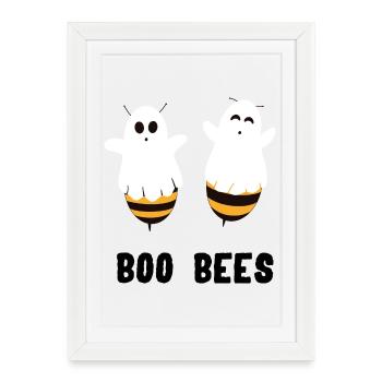 Boo Bees - Framed poster (27 × 37 cm) - white - Front