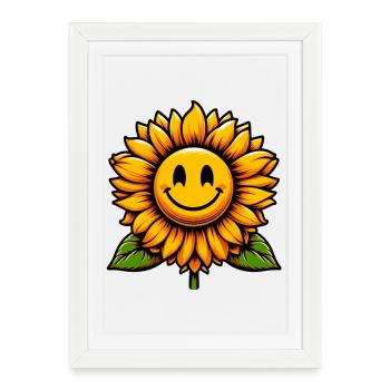 Sunflower - Framed poster (27 × 37 cm) - white - Front