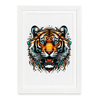 Tiger - Framed poster (27 × 37 cm) - white - Front